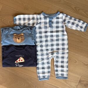 Set of 3 - H & B - Baby Onesies Set